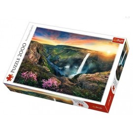 Puzzle 2000 Wodospad Haifoss, Islandia TREFL