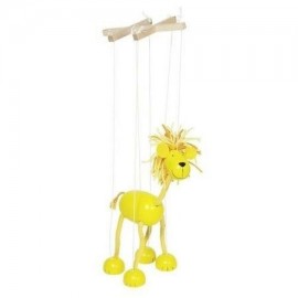 Drewniana marionetka Lew