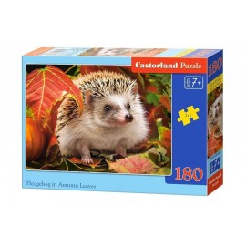 Puzzle 180 Hedgehog in Autumn Leaves CASTOR