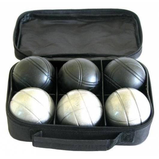 Boule 6 szt. srebrno-czarne w welurowym etui (HG)