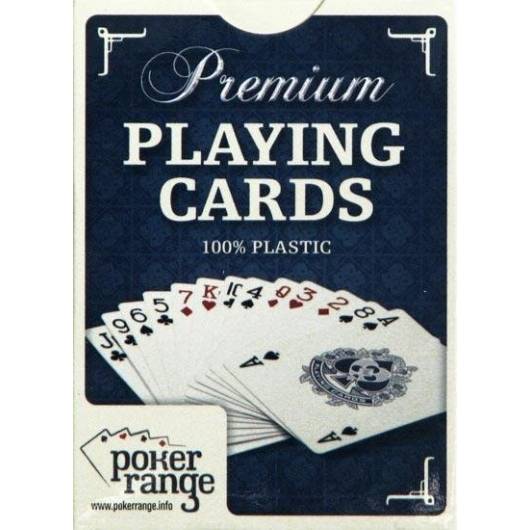 Karty pokerowe Premium 100% plastik (niebieskie)