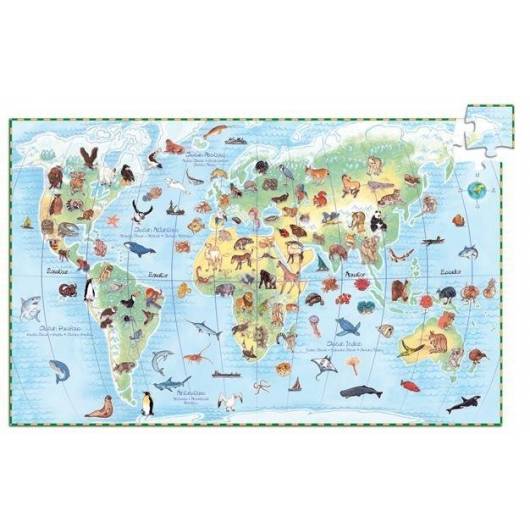 Puzzle z plakatem - Zwierzęta świata