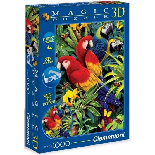 Puzzle 1000 Magic 3D Papugi