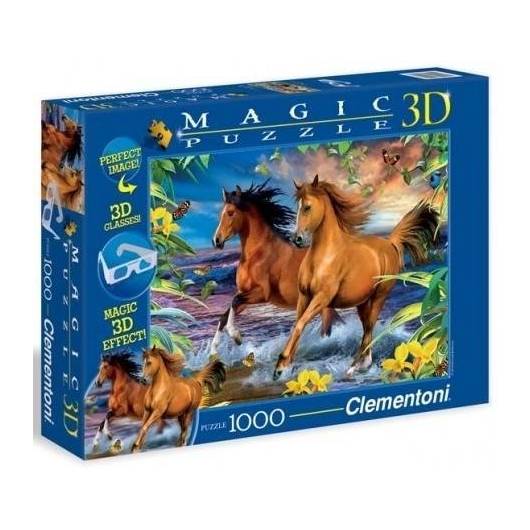 Puzzle 1000 Magic 3D Konie