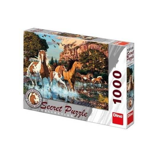 Puzzle 1000 Sekretna kolekcja Konie DINO