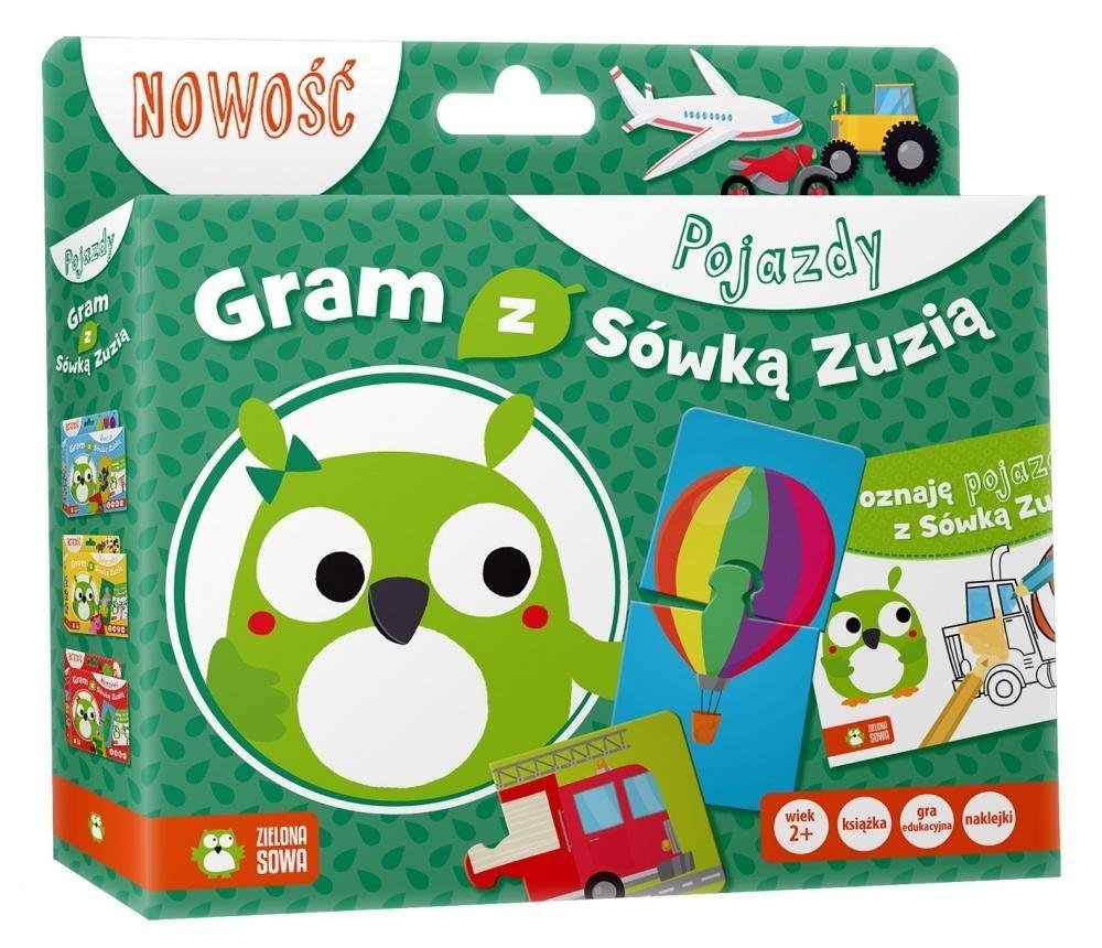Gram z Sówką Zuzią. Pojazdy (Książka + gra)