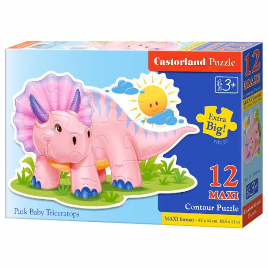 CASTOR 12 MAXI Różowy Triceratops